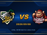 CPBL例行賽 2026/09/08 台鋼雄鷹 vs 樂天桃猿 運彩分析