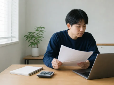 玩家在自然光下閱讀線上遊戲規則與預算筆記