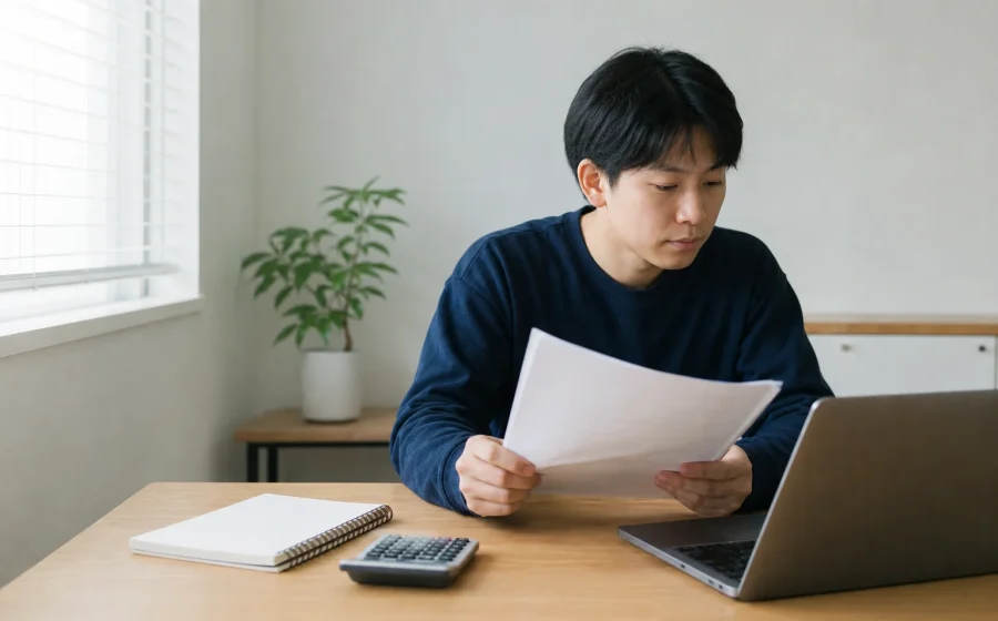 玩家在自然光下閱讀線上遊戲規則與預算筆記