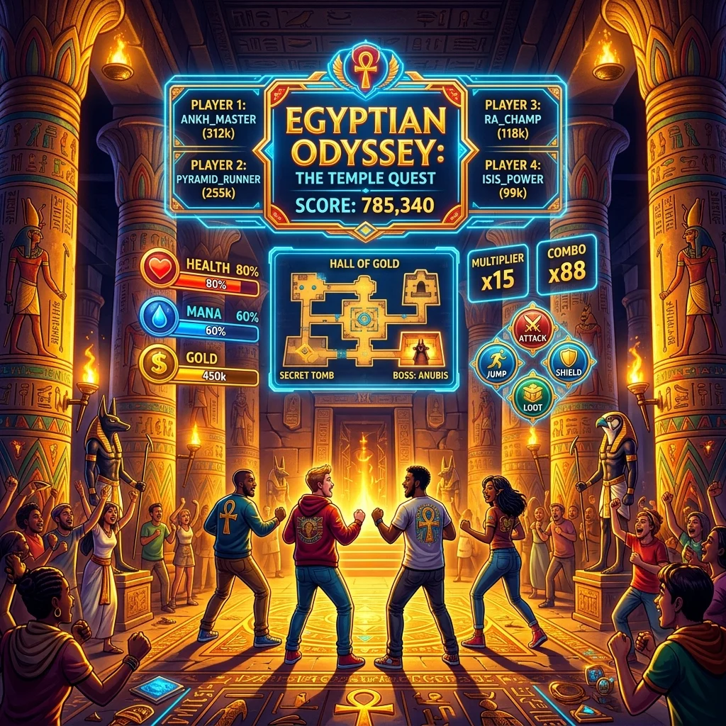 戰神賽特 2 高飽和遊戲介面與特色功能按鈕展示插畫
