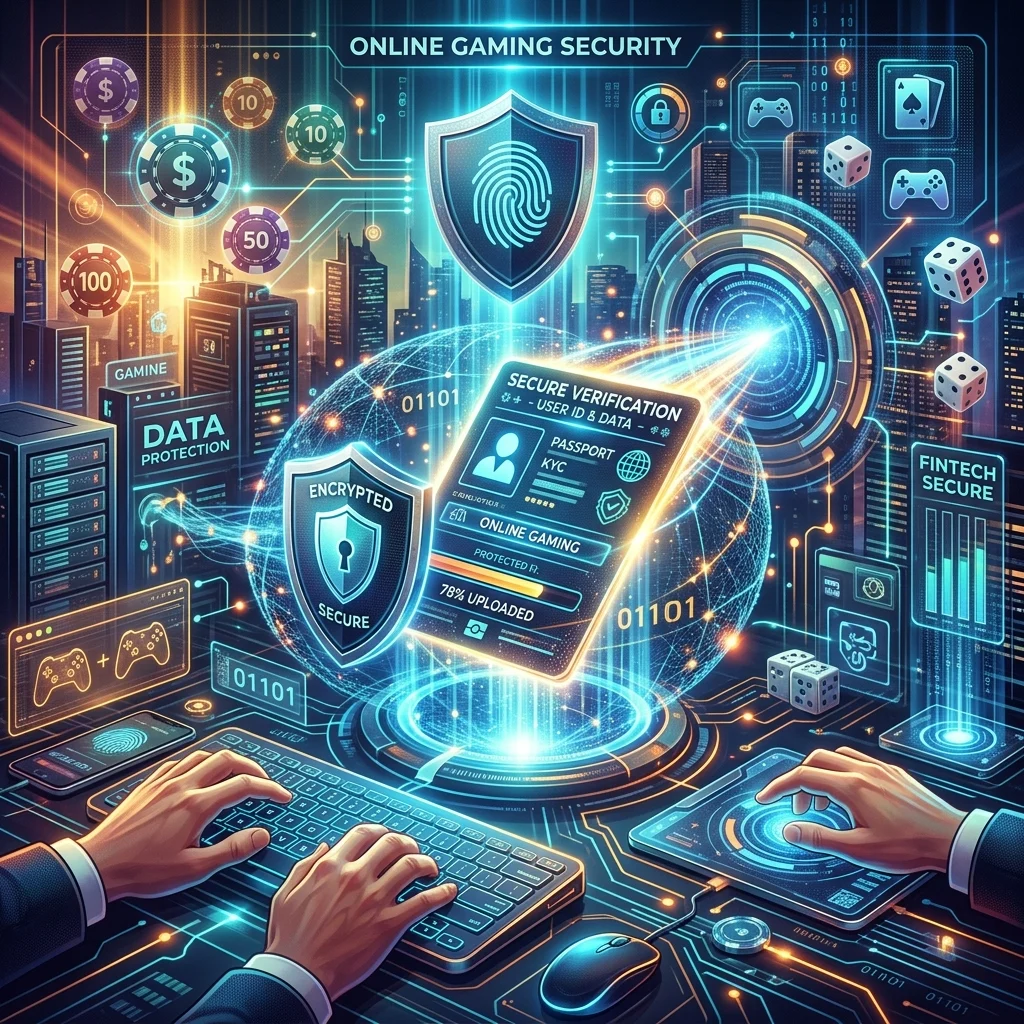 線上平台身分驗證文件安全傳送與資料保護示意圖