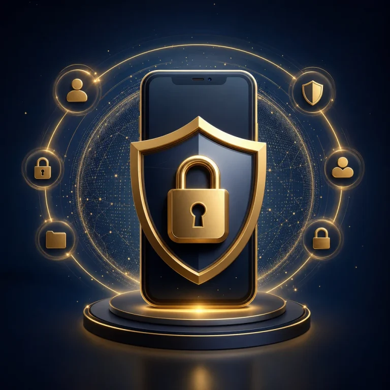 線上電子遊戲 App 權限與手機隱私安全示意圖