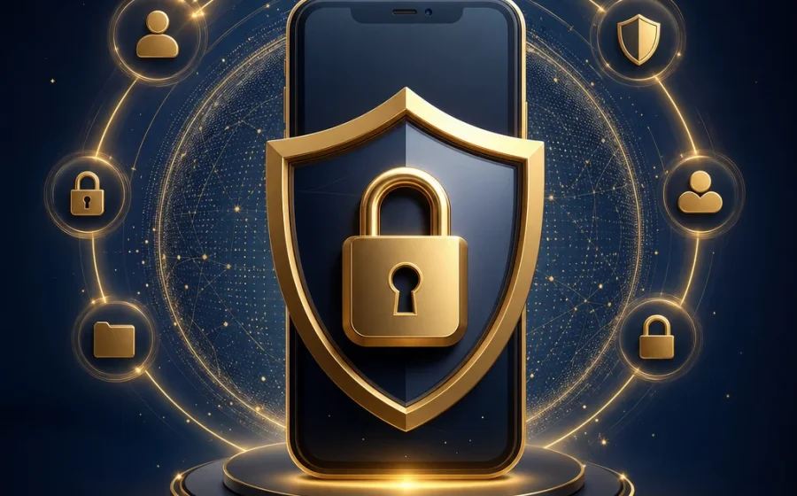 線上電子遊戲 App 權限與手機隱私安全示意圖