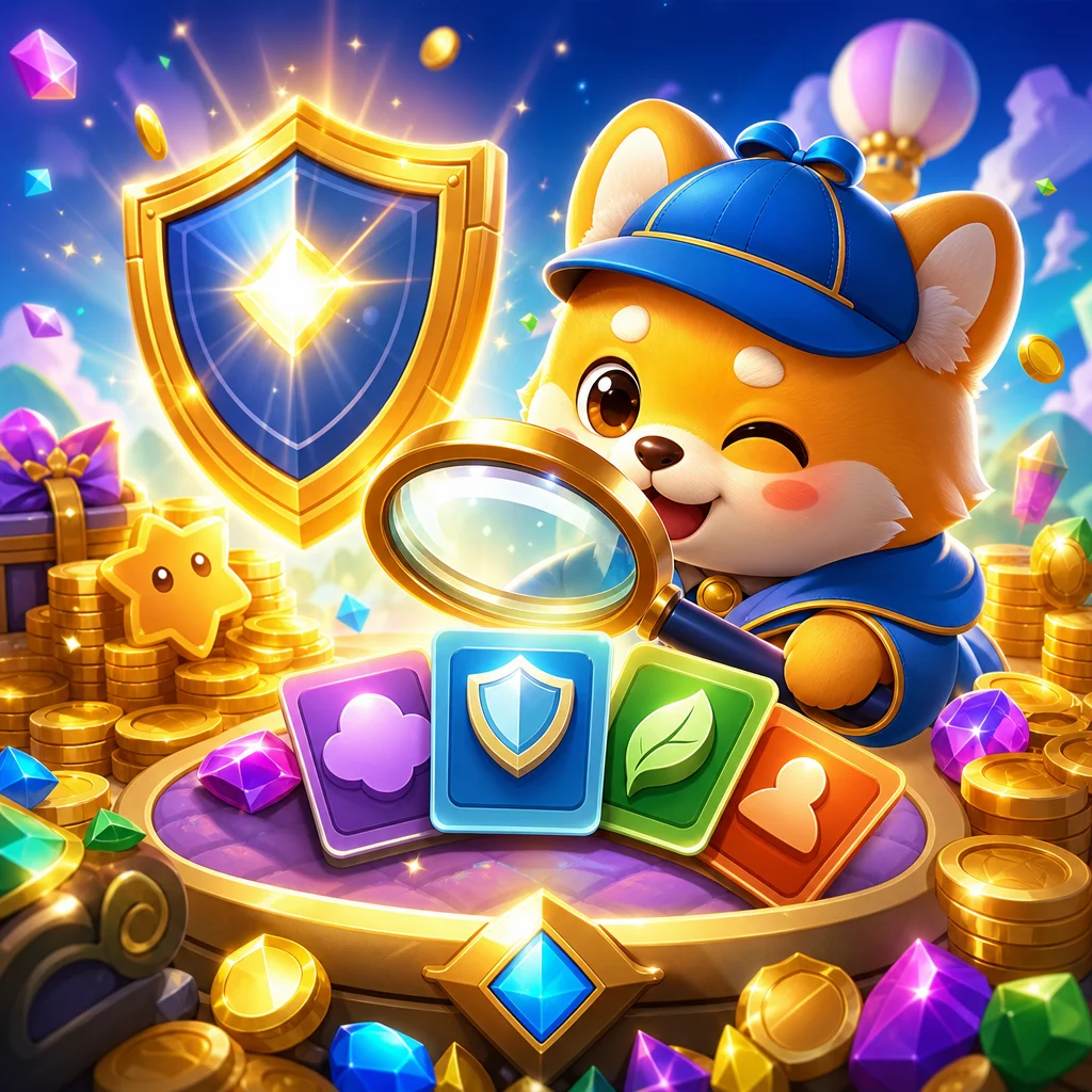 原創角色檢視遊戲分類與安全設定的娛樂插畫