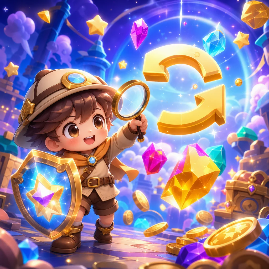 可愛角色檢查遊戲更新安全性的輔助插畫