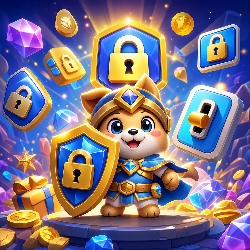 辨識遊戲權限與保護帳號的插畫
