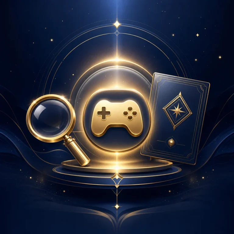 線上電子遊戲試玩模式與規則檢視概念封面